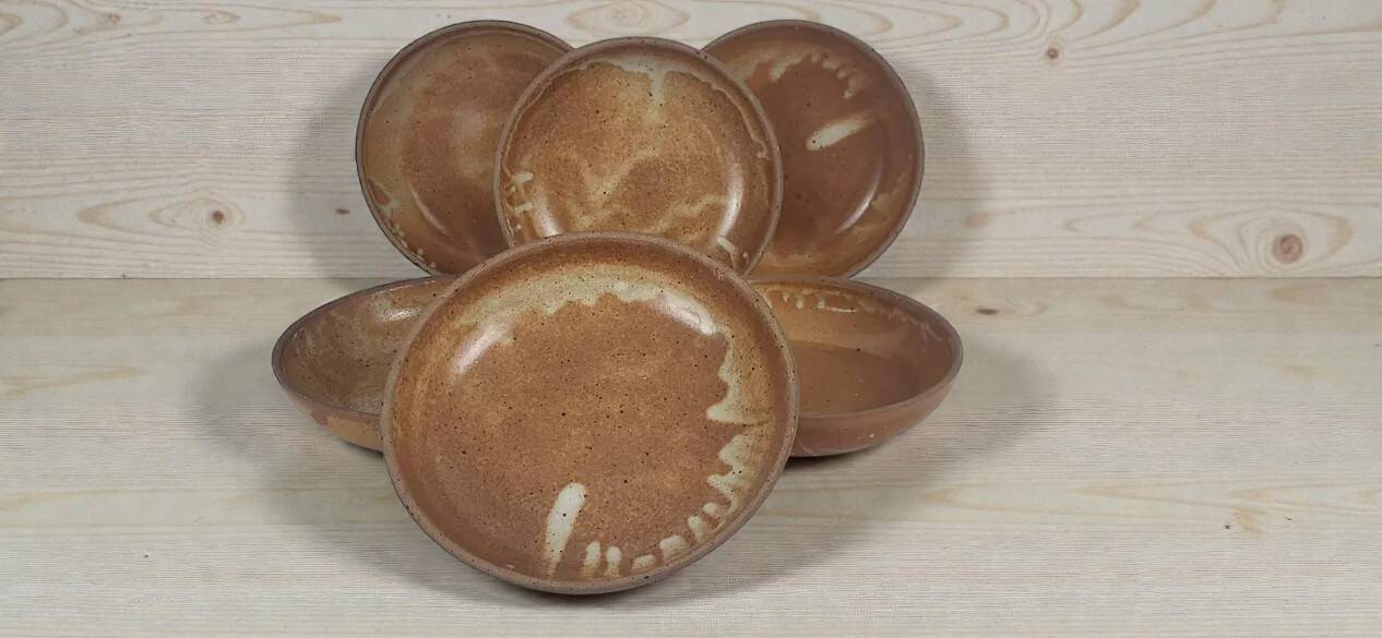 6 stoneware soup plates/bowls