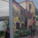 Oil on isorel village Corsica
