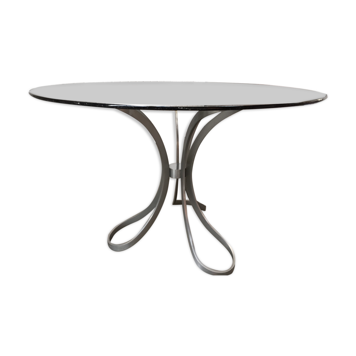 Table ronde design années 70