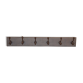 Coatrack schoolboy wooden and cast iron hooks