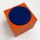 Orange and blue stool Il Kubile by MIM Roma, 1970