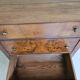 commode 4 tiroirs meuble rangement bois ronce de noyer ancienne vintag