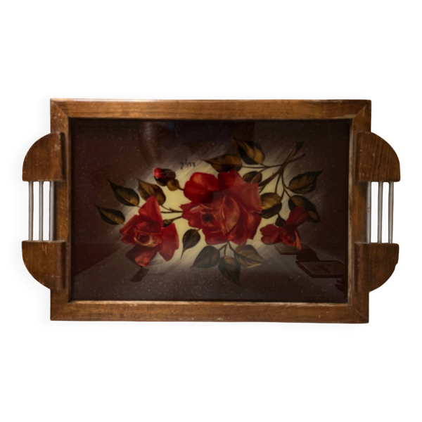 Plateau ancien Art Déco signé Elgé