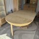 Solid oak farmhouse table with extensions