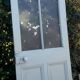 Glass door 82,8x215,3cm old translucent glazing
