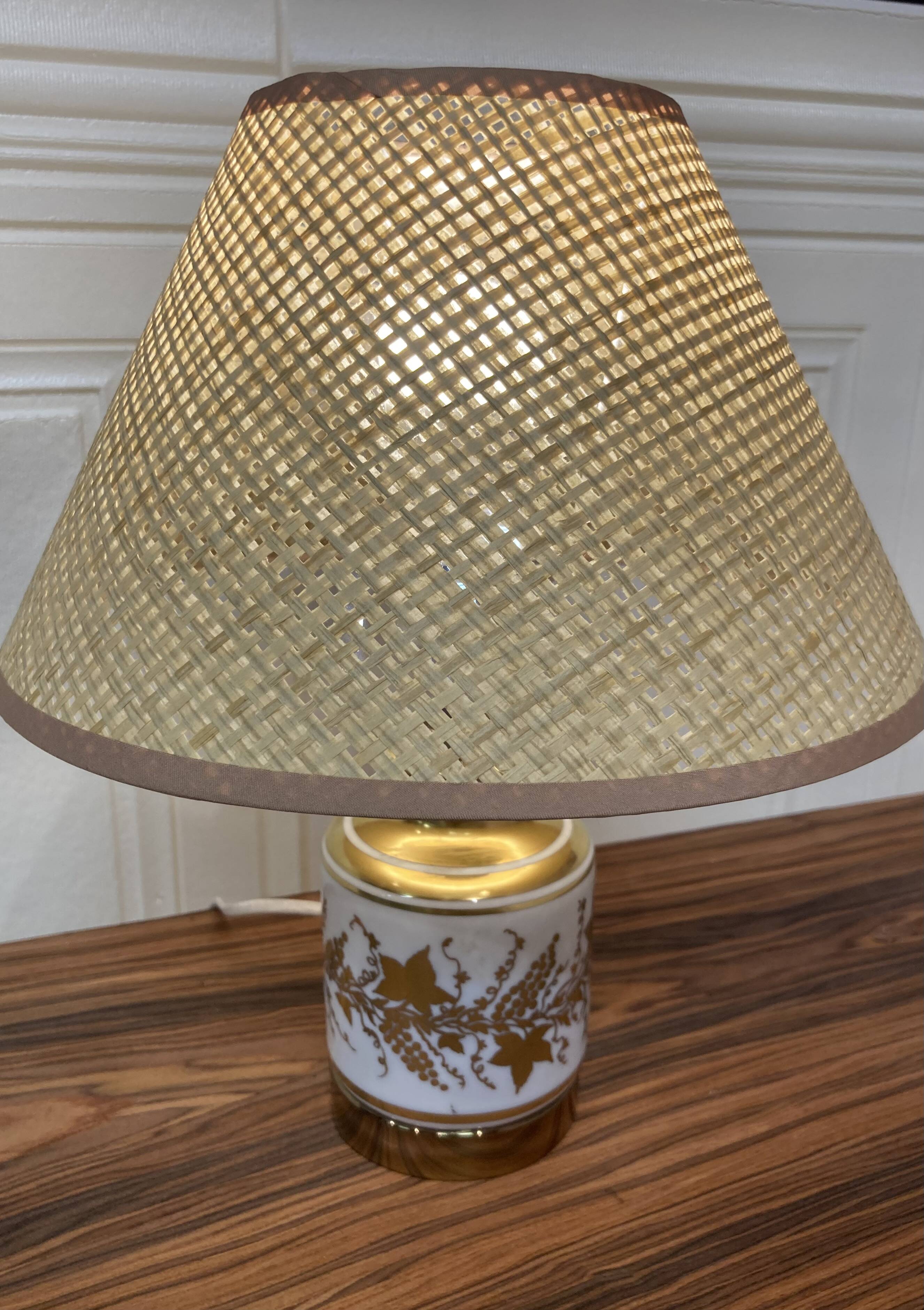 Pair of ceramic lamps "1950s scandinavian design".