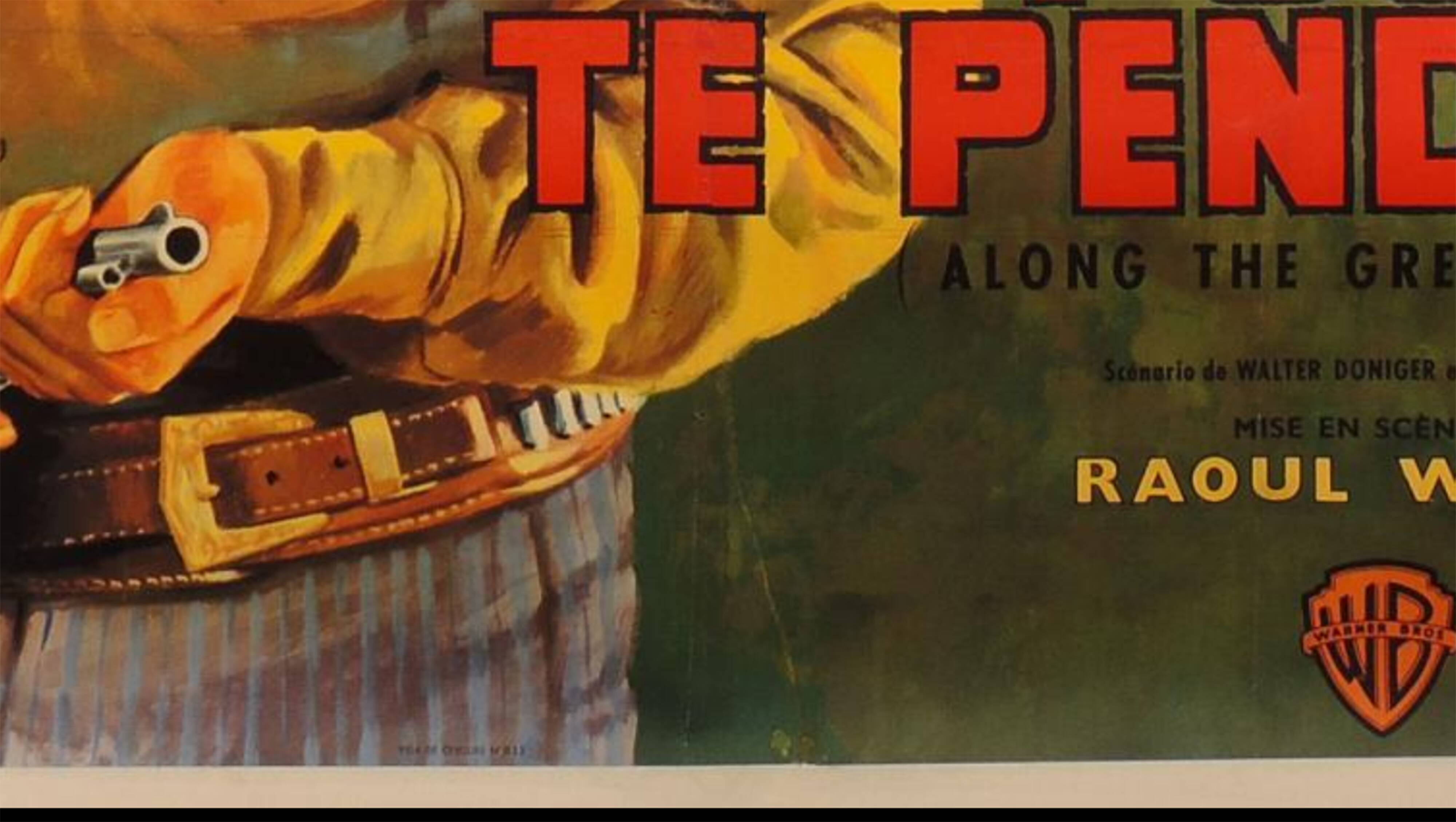Une corde pour te pendre affiche cinéma originale entoilée 1950 Jean Mascii 162 X 124 cm