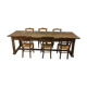 Beech farm table with 6 chairs