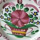 Pair of hand-painted antique plates – Rustic-chic floral decor