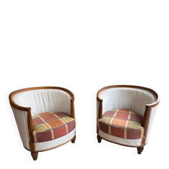 Pair of Art Deco basket chairs