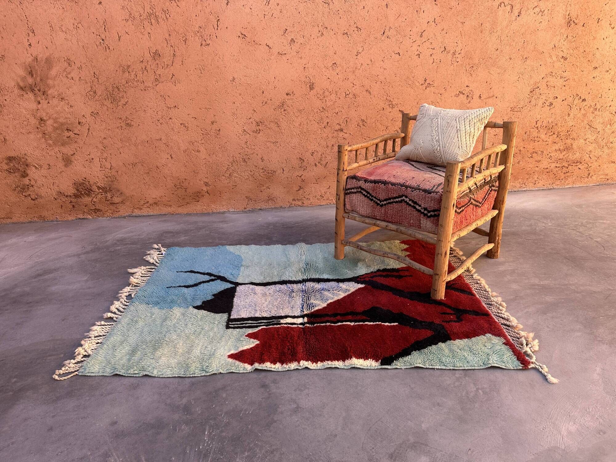 Tapis Marocain  Beni M'Rirt  coloré - 177 x 120 cm