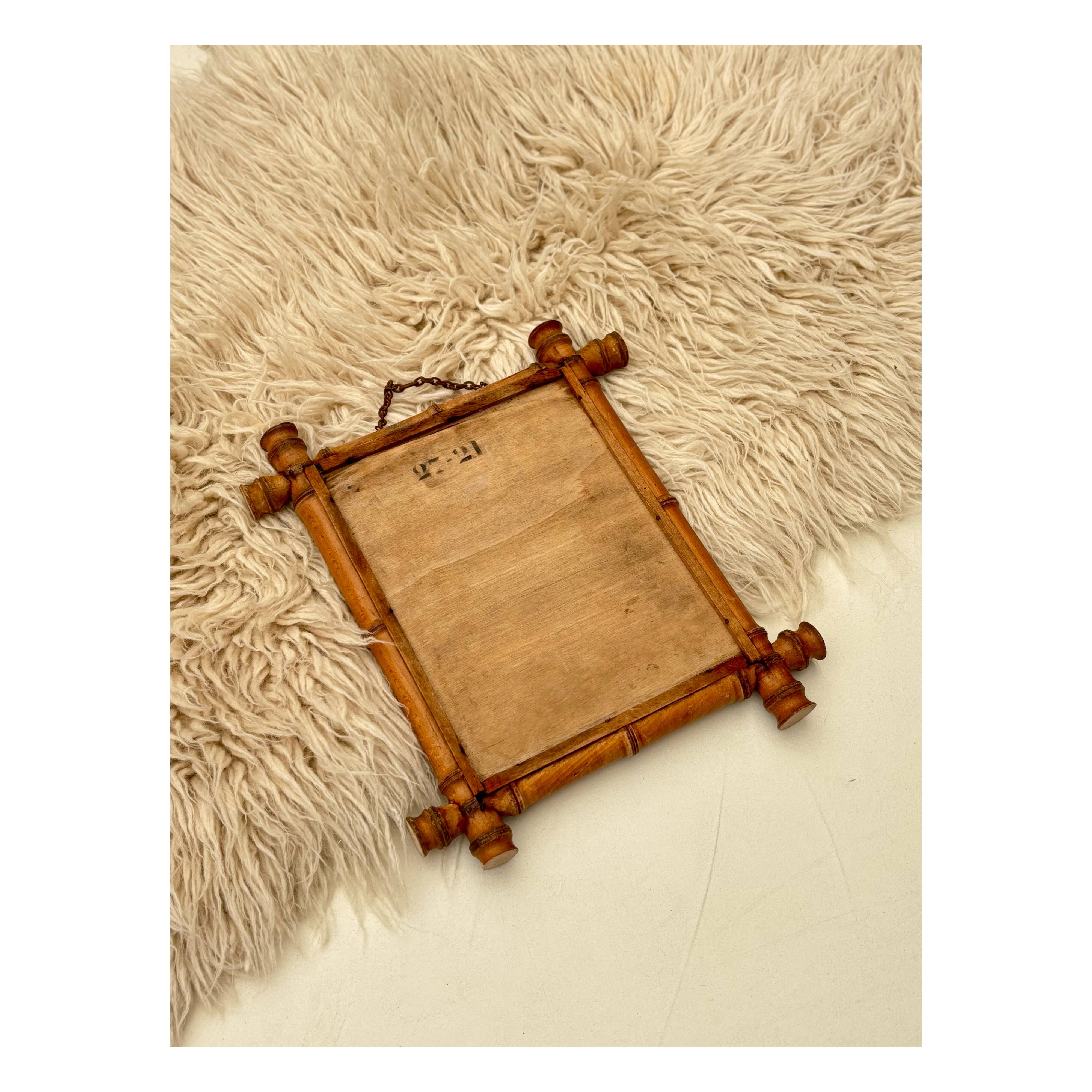 Miroir bois bambou