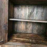 Massiv antik kolonial Schrank geschnitzt Holz Türen Gusseisen Gitter, Bali