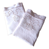 Duo of embroidered pillowcases