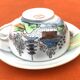 Cup/Saucer, Fine Porcelain, Japanese-Style Decor