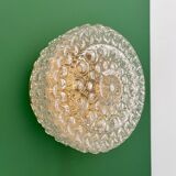 Vintage globe wall or ceiling light in molded glass