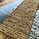 Handmade bench, wood and water hyacinth