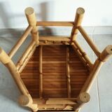 Bamboo side table, bamboo coffee table, bamboo stool.