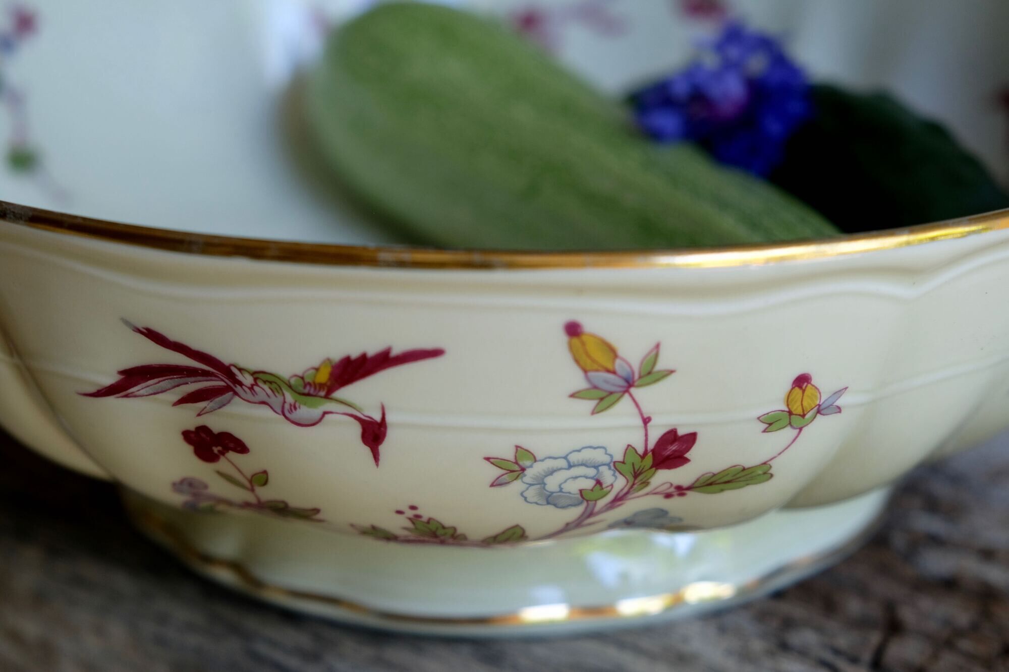 Flat porcelain bowl B & C Limoges L. Bernardaud & Cie France