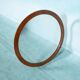 Vintage round mirror Aksel Kjersgaard, Danish teak design.