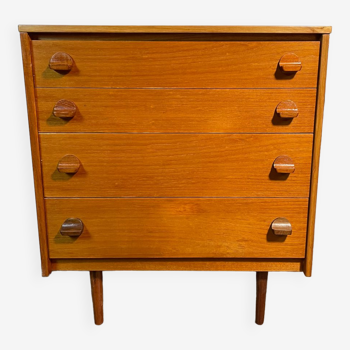 Mid century retro vintage teak chest of drawers  1960