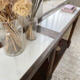 Oak console with white marble top 1970