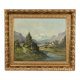 Oil on canvas "Mountain Landscape", signed C. Lion – Late 19th century