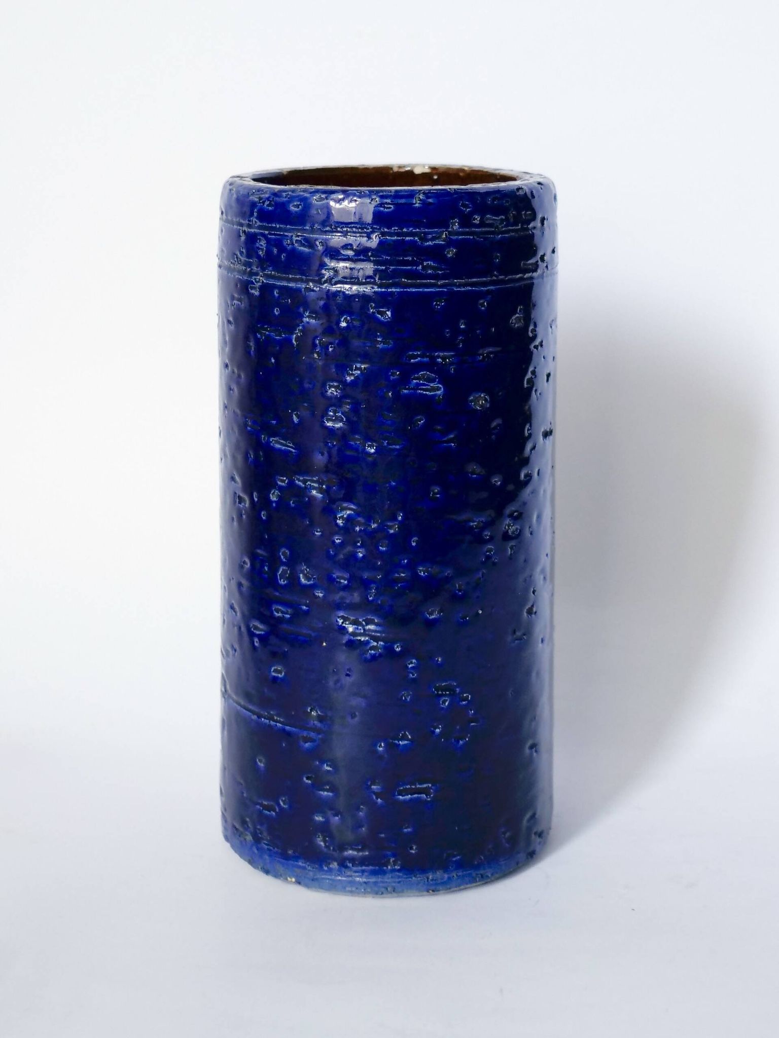 vase rouleau bleu Italie 1960