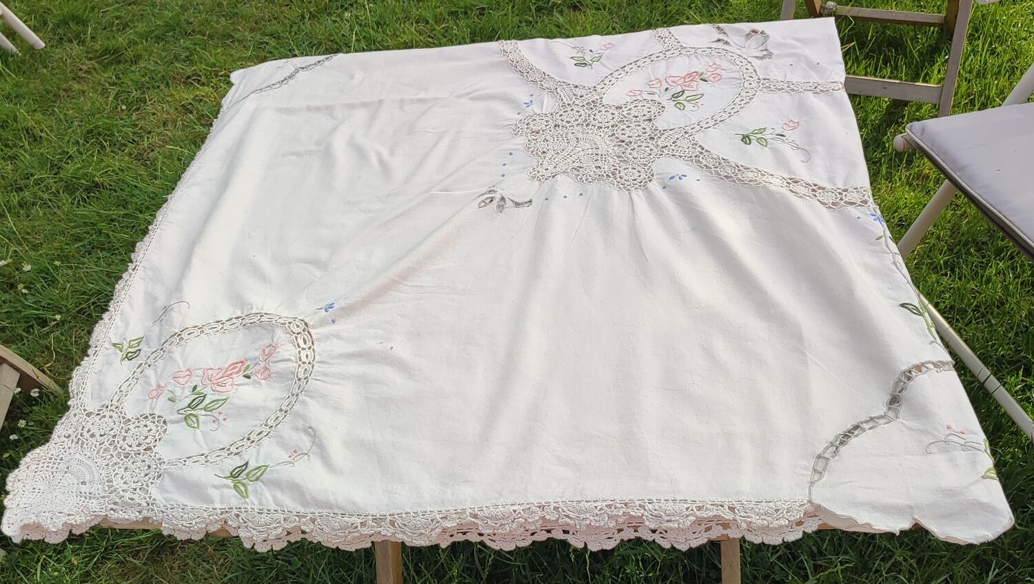 Embroidered tablecloth