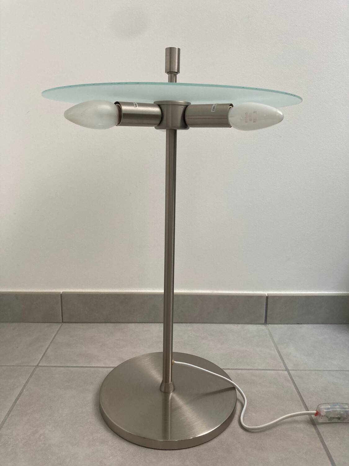 Lampe bureau contemporaine métal et verre