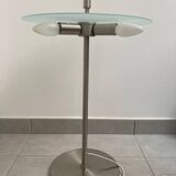 Contemporary metal and glass desk lamp