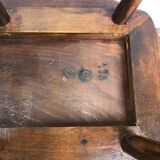 4 wooden chairs with brutalist design