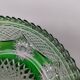Saladier en cristal vert, première partie du XX ème siècle