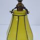Yellow glass porcelain lamp, early 20th century