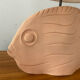 Vintage fish lamp in terracotta signed from the 1970s.