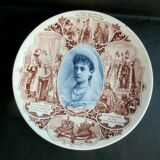 Plate Sarreguemines model Nicholas II Tsar of Russia