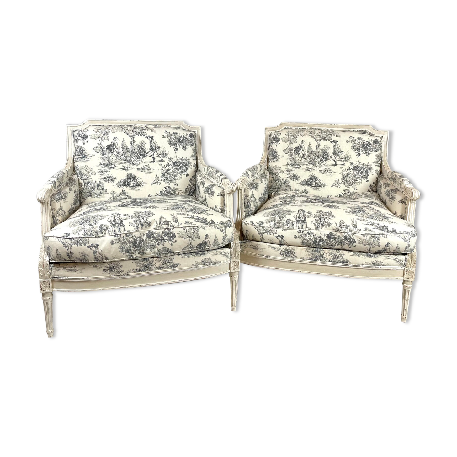 Pair of Armchairs, Louis XVI Style