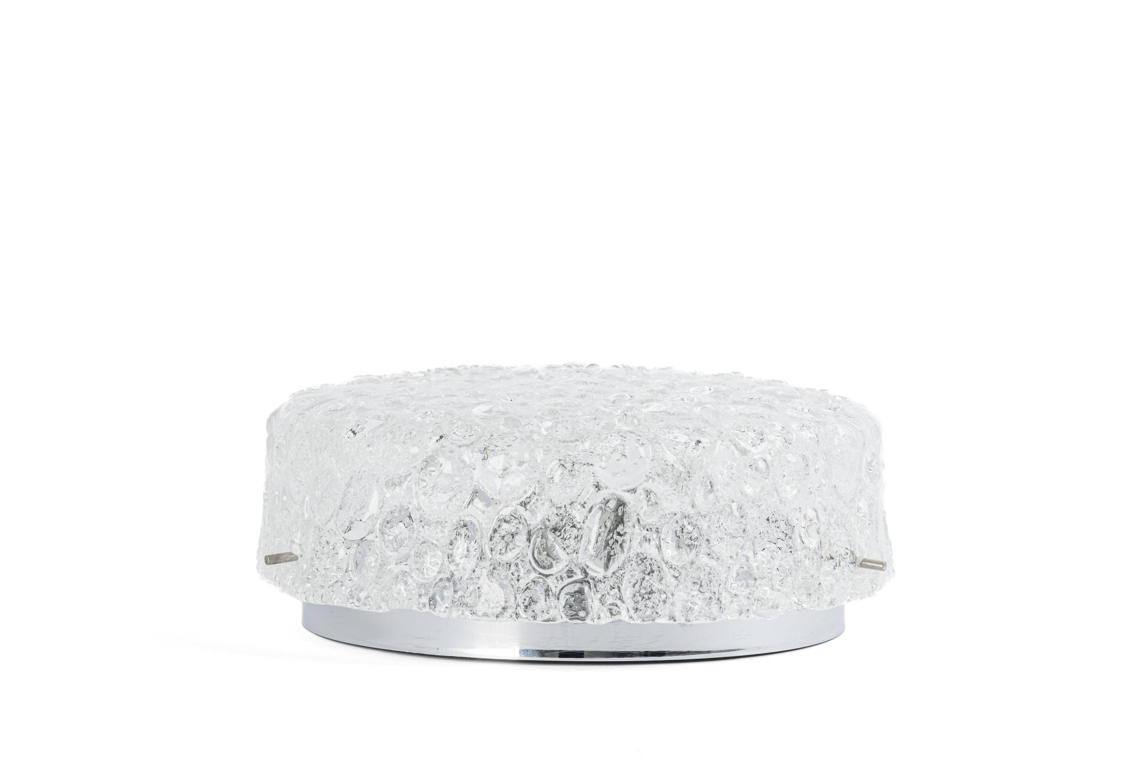 Large Murano glass ceiling light Hillebrand, Germany, 1970s.