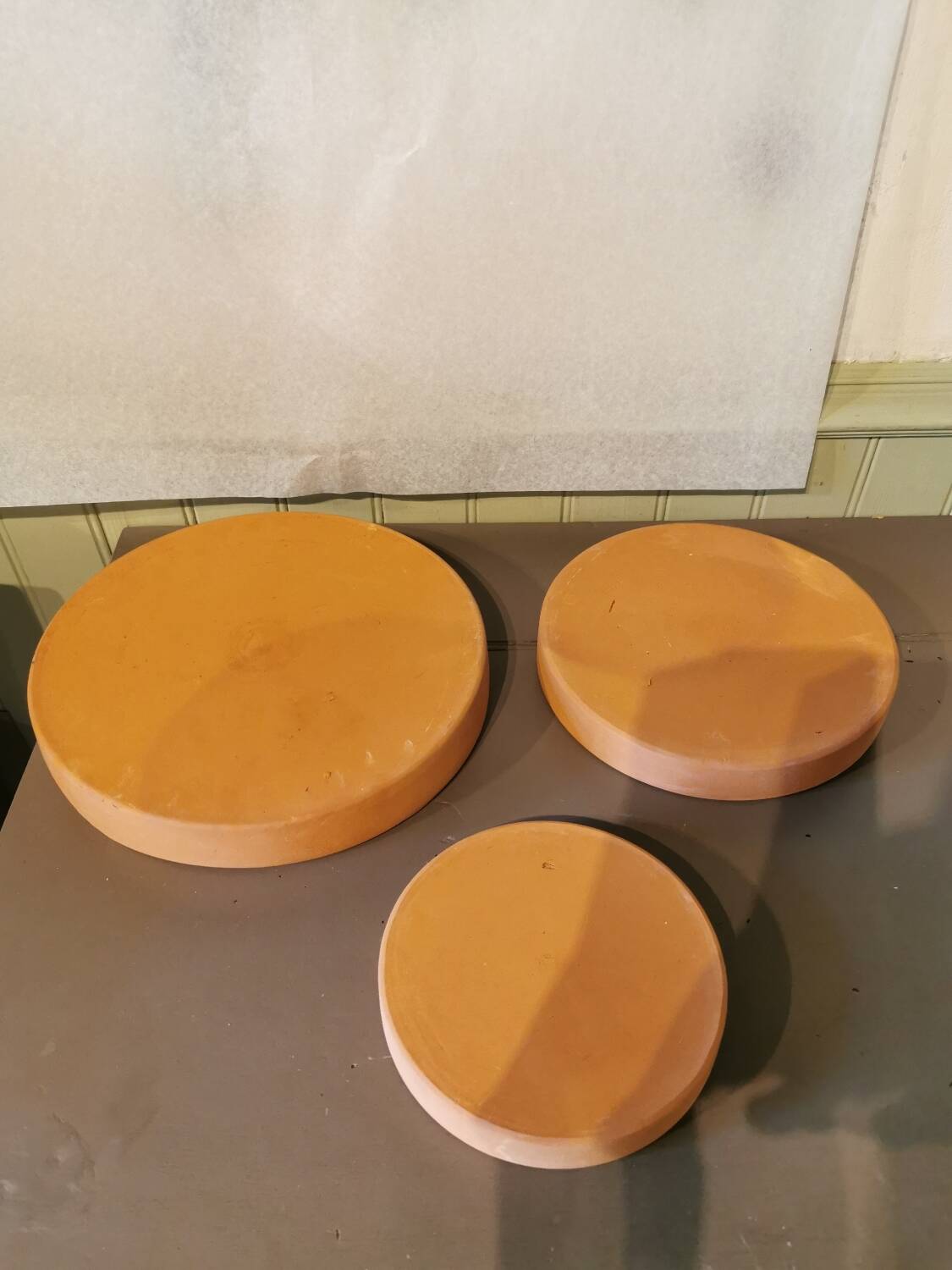 Series of 3 artisanal terracotta dishes