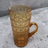 Molded glass pitcher