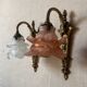 Pair of antique wall sconces in gilded bronze with glass tulips – Louis XVI style circa 1900 – superb