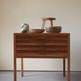 Mid Century Large Danish Drawing Cabinet, Made in Pine and Beech, 1960s