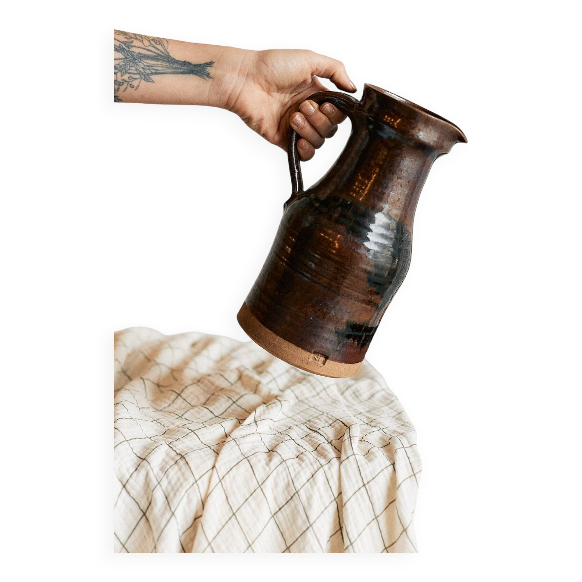 Chocolate jug / vase in stoneware