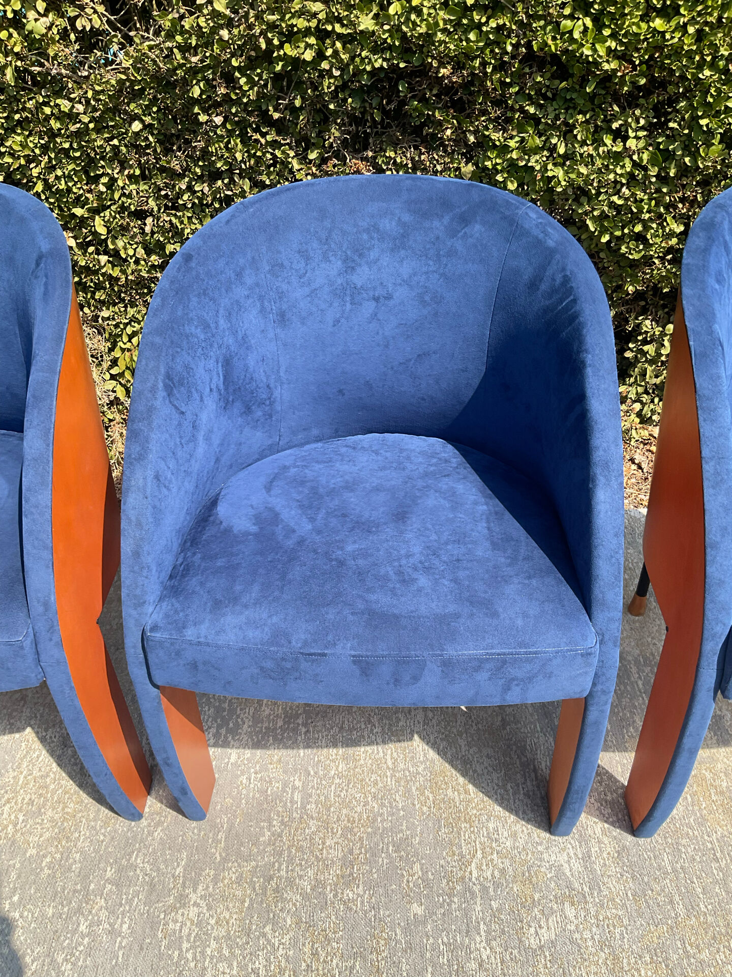 Set of 4 Postmodern Ligne Roset armchairs from the 1980s.
