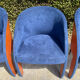 Set of 4 Postmodern Ligne Roset armchairs from the 1980s.