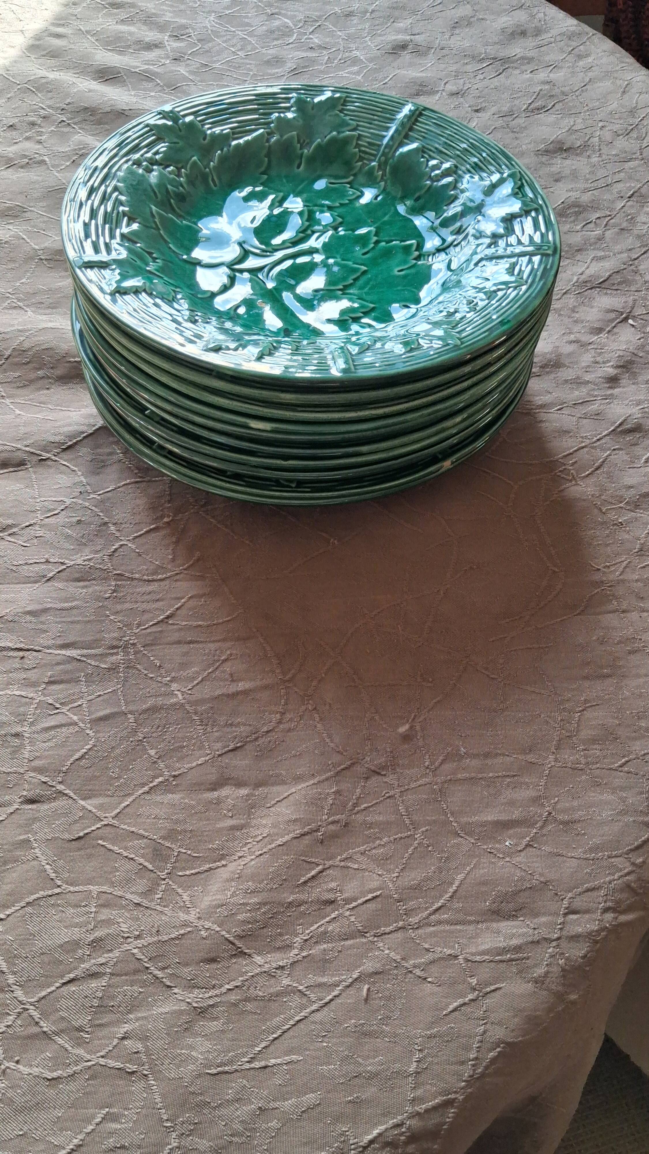 Gien earthenware dessert plates