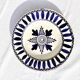 Hand-painted plates with fastening system 1 pair