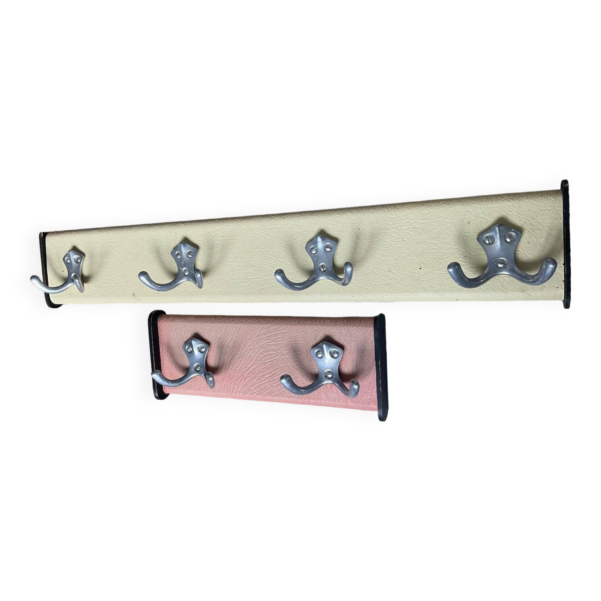 Duo of vintage coat racks from the 50s
