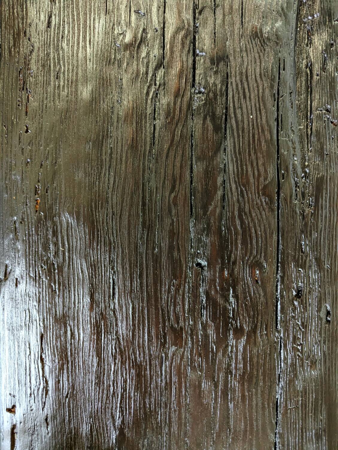 Table basse bois brûlé