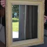 Old carved wooden mirror frame